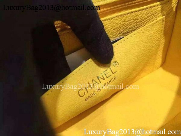 Chanel mini Classic Flap Bag Original Snake Leather A1116 Yellow