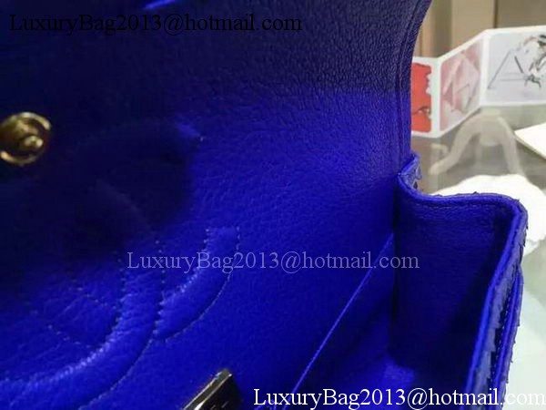 Chanel 2.55 Series Flap Bags Royal Original Python Leather A1112SA Gold