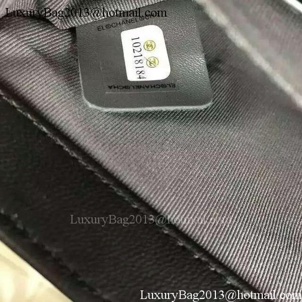 Boy Chanel mini Flap Bag Original Chevron Sheepskin Leather A5707 Black