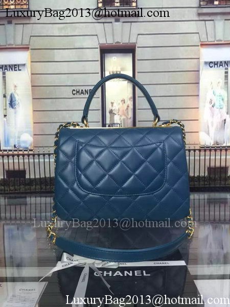 Chanel Classic Top Flap Bag Original Sheepskin Leather A92236 Blue