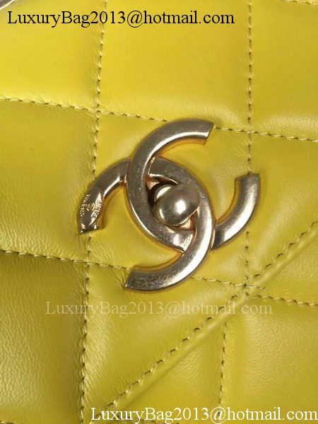 Chanel Classic Top Flap Bag Original Sheepskin Leather A92236 Yellow