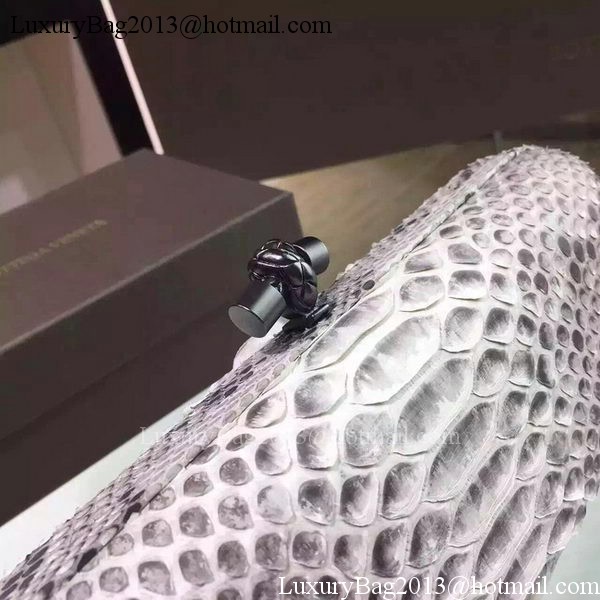 Bottega Veneta Snake Leather Knot Clutch 8651E