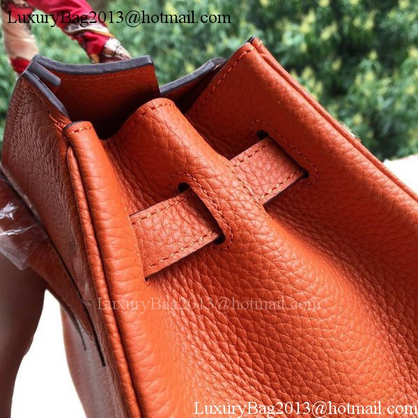 Hermes Birkin 30CM Tote Bags Orange Calfskin Leather BK30 Gold