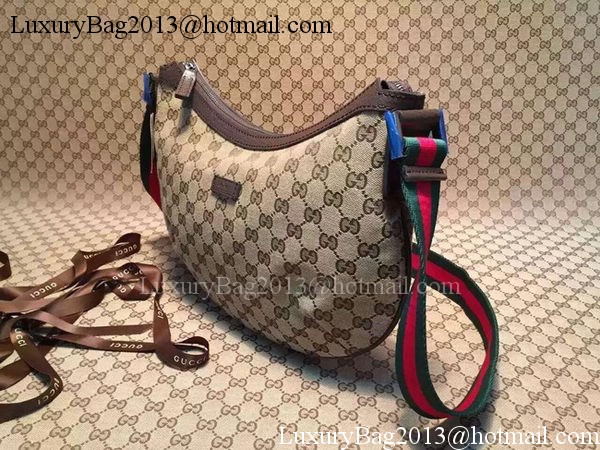 Gucci GG Plus Medium Messenger Bag 181092 Brown