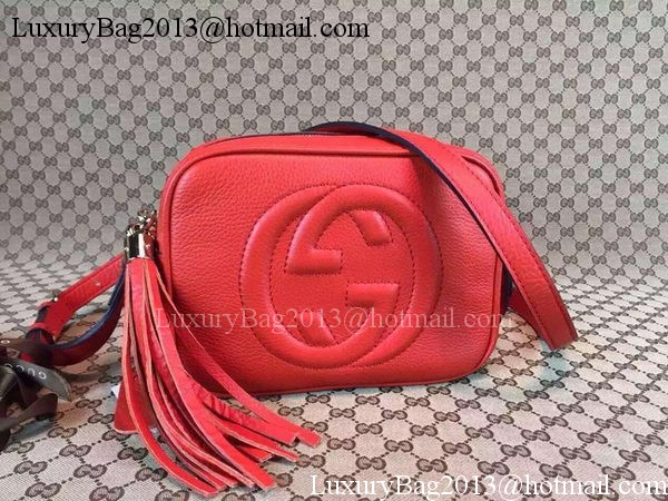 Gucci Soho Calfskin Leather Disco Bag 308364 Red