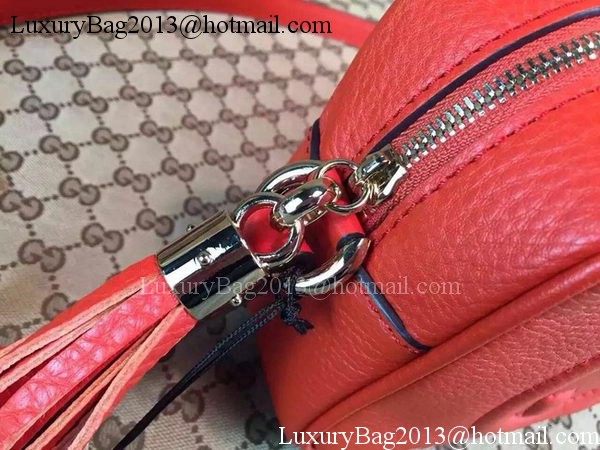 Gucci Soho Calfskin Leather Disco Bag 308364 Red