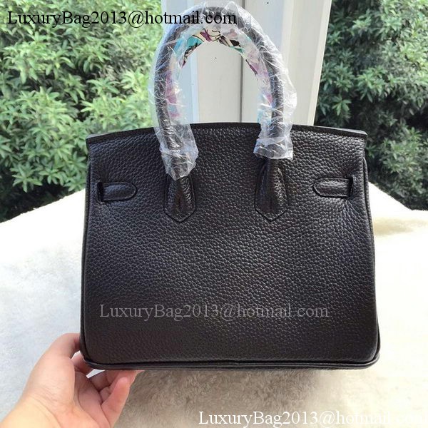 Hermes Birkin 25CM Tote Bag Litchi Leather H25T Black
