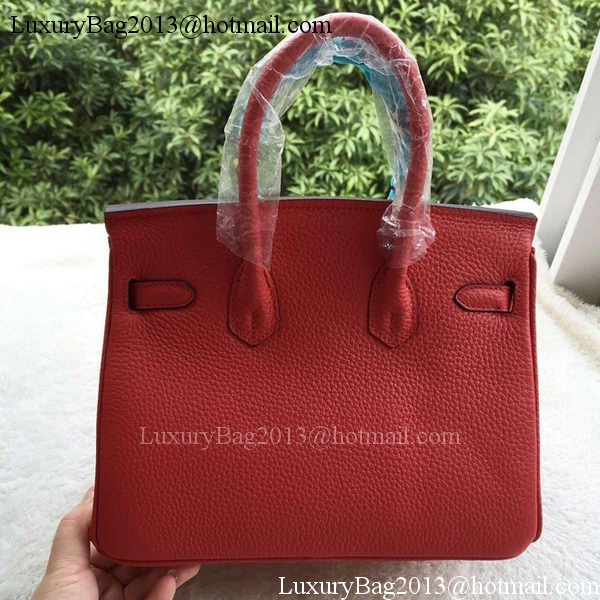 Hermes Birkin 25CM Tote Bag Litchi Leather H25T Red