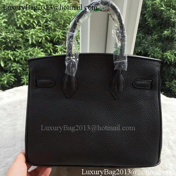 Hermes Birkin 30CM Tote Bags Black Calfskin Leather BK30 Gold