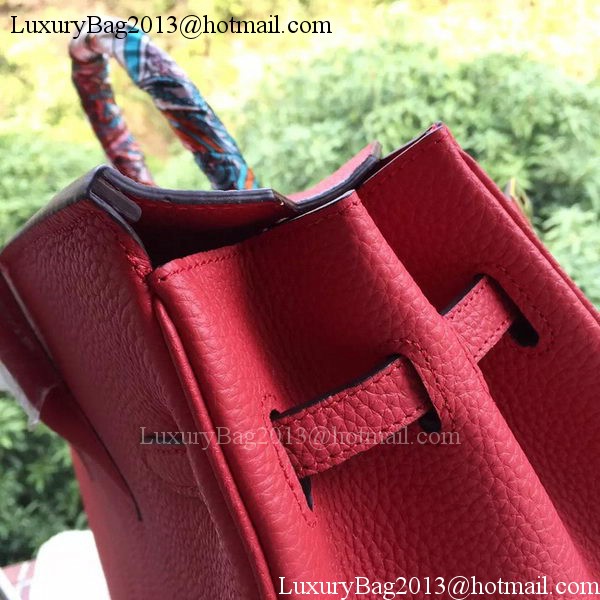 Hermes Birkin 40CM Bag Red Litchi Leather BK40 Gold