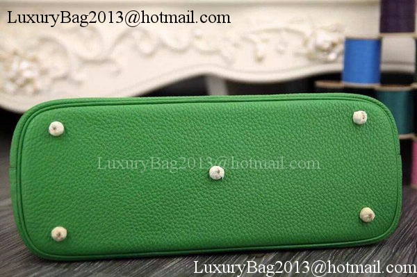 Hermes Bolide 37CM Calfskin Leather Tote Bag B1004 Green