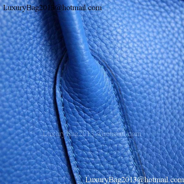 Hermes Garden Party 36cm 30cm Tote Bag Original Leather Blue