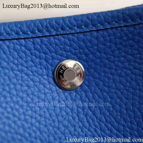 Hermes Garden Party 36cm 30cm Tote Bag Original Leather Blue