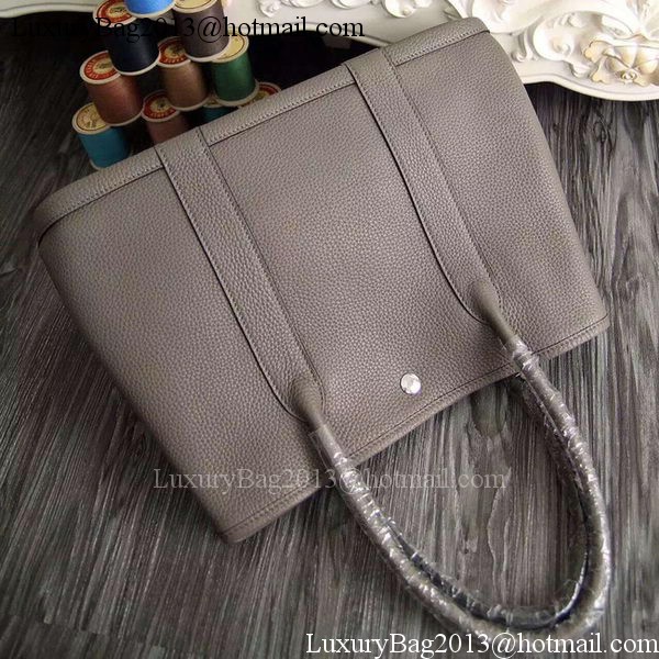Hermes Garden Party 36cm 30cm Tote Bag Original Leather Dark Grey