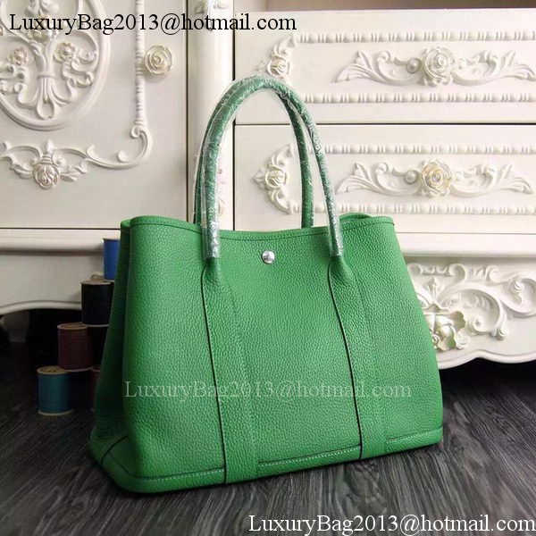 Hermes Garden Party 36cm 30cm Tote Bag Original Leather Green
