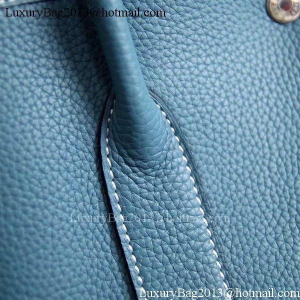 Hermes Garden Party 36cm 30cm Tote Bag Original Leather Light Blue