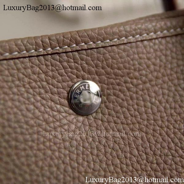 Hermes Garden Party 36cm 30cm Tote Bag Original Leather Light Grey
