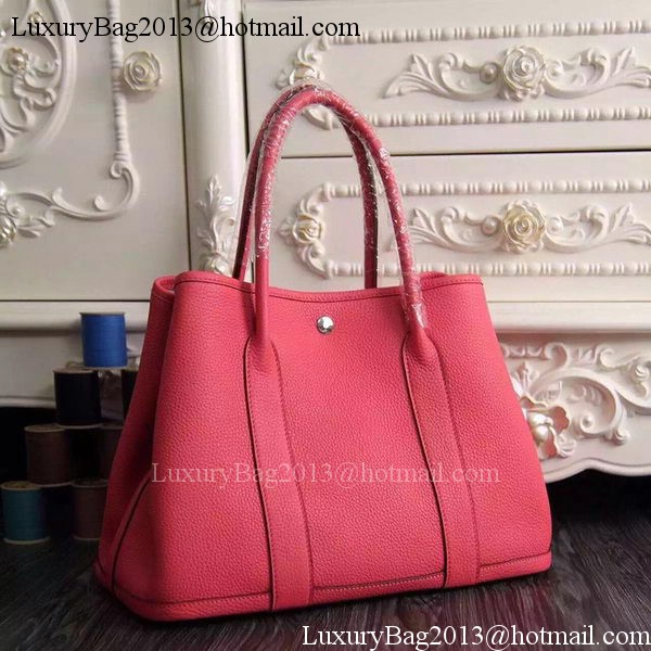 Hermes Garden Party 36cm 30cm Tote Bag Original Leather Light Red