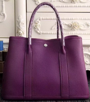 Hermes Garden Party 36cm 30cm Tote Bag Original Leather Purple