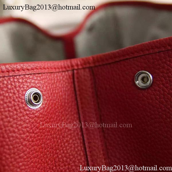 Hermes Garden Party 36cm 30cm Tote Bag Original Leather Red