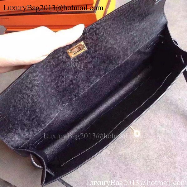 Hermes Kelly 31cm Clutch Epsom Leather KL31 Black