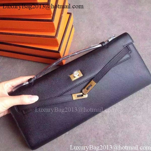 Hermes Kelly 31cm Clutch Epsom Leather KL31 Black