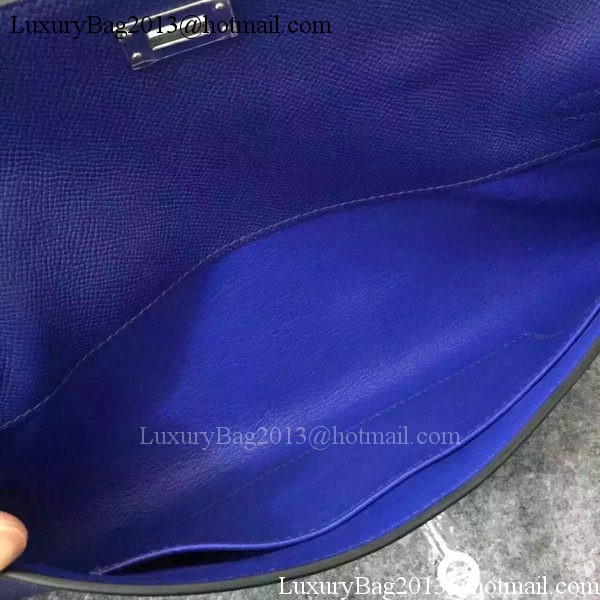 Hermes Kelly 31cm Clutch Epsom Leather KL31 Blue