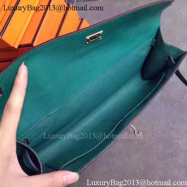 Hermes Kelly 31cm Clutch Epsom Leather KL31 Deep Green