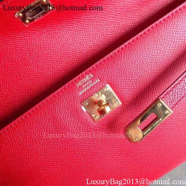 Hermes Kelly 31cm Clutch Epsom Leather KL31 Red