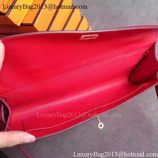Hermes Kelly 31cm Clutch Epsom Leather KL31 Red
