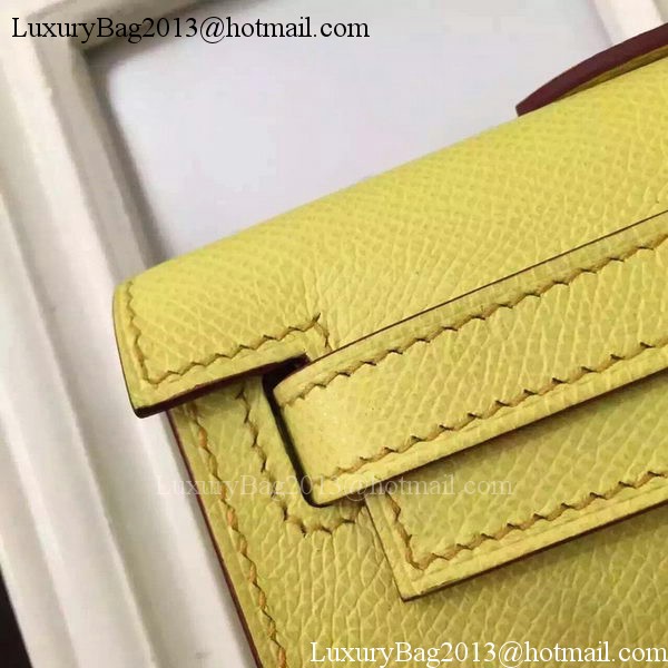 Hermes Kelly 31cm Clutch Epsom Leather KL31 Yellow