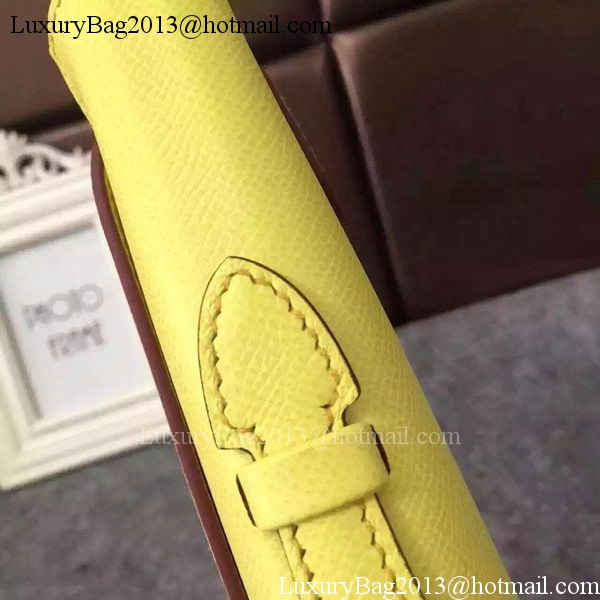 Hermes Kelly 31cm Clutch Epsom Leather KL31 Yellow