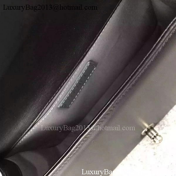 Boy Chanel Flap Bag Original Chevron Nubuck Leather A5708 Black