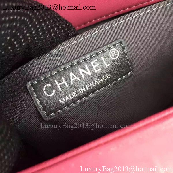 Boy Chanel mini Flap Bag Original Chevron Nubuck Leather A5707 Rose