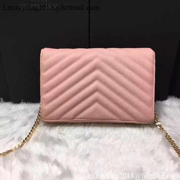 YSL Classic Monogramme Clutch Cannage Pattern YSL0223 Pink