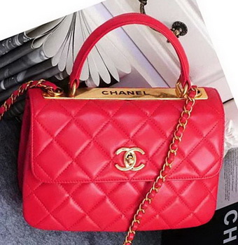 Chanel Classic Top Flap Bag Original Sheepskin Leather A92236 Red