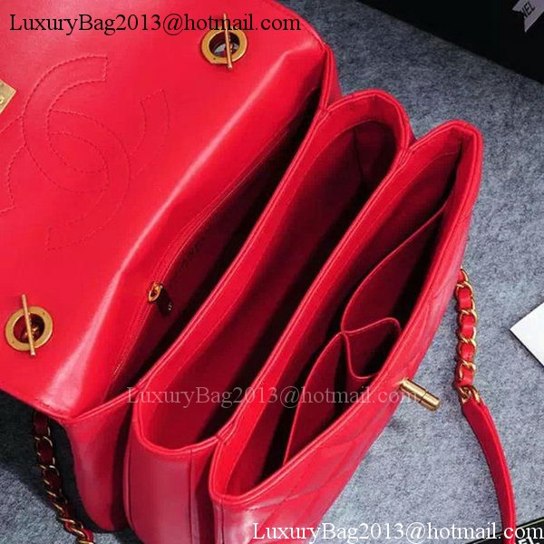 Chanel Classic Top Flap Bag Original Sheepskin Leather A92236 Red