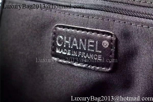Chanel Large Canvas Tote Shopping Bag A5002 Black