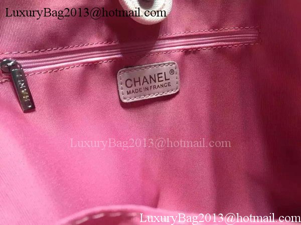 Chanel Large Canvas Tote Shopping Bag A5002 Light Pink