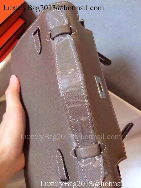 Hermes MINI Kelly 22cm Tote Bag Calfskin Leather K22 Grey