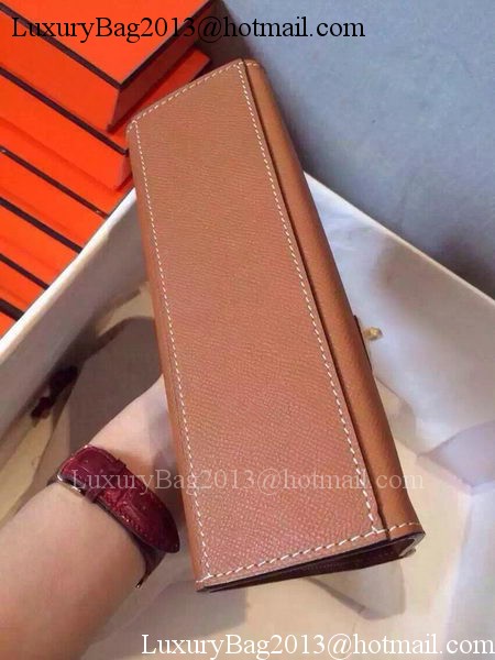 Hermes MINI Kelly 22cm Tote Bag Calfskin Leather K22 Wheat