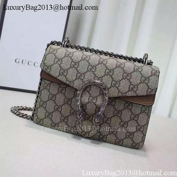 Gucci Dionysus GG Supreme Shoulder Bag 421970 Apricot
