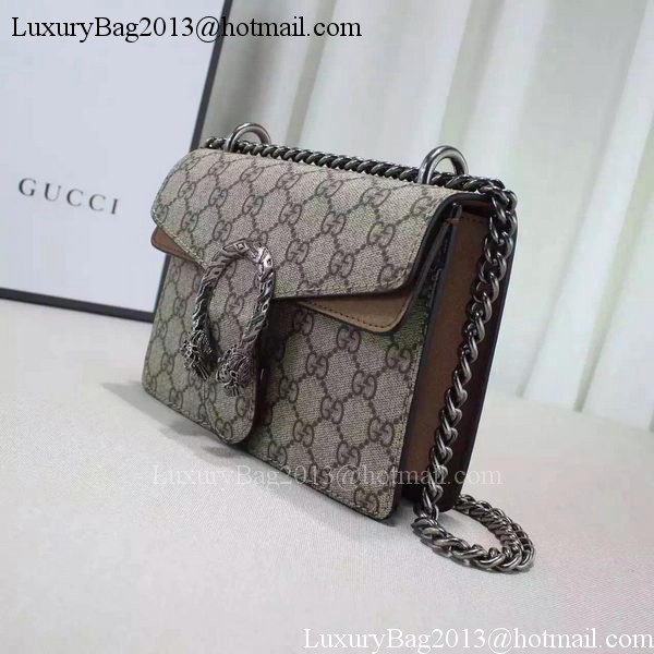Gucci Dionysus GG Supreme Shoulder Bag 421970 Apricot