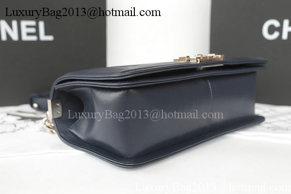 Boy Chanel Flap Bag Original Chevron Sheepskin A67025 Royal