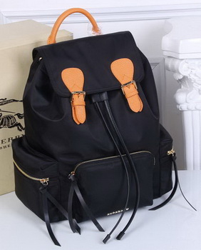 Burberry Large Backpack Fabric BU41048 Black&Orange