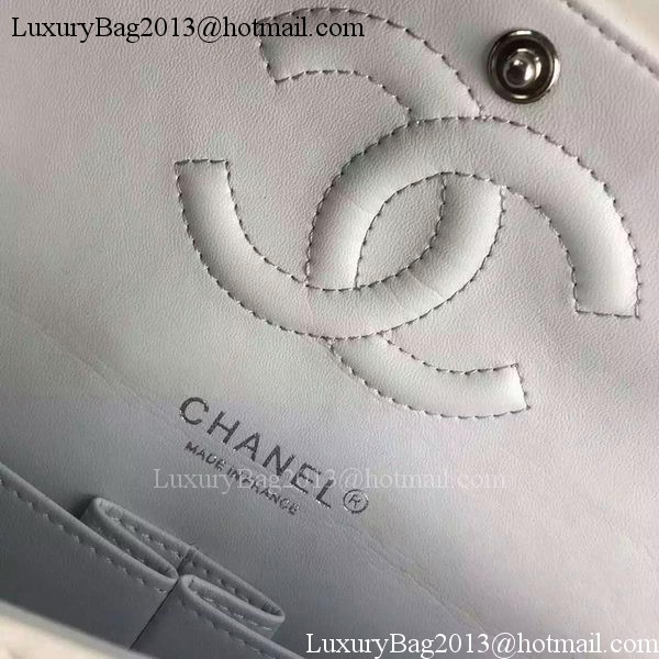 Chanel 2.55 Series Double Flap Bag White Original Patent Leather CF7024 Silver