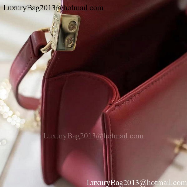 Chanel Boy Flap Shoulder Bag Burgundy Original Sheepskin Leather A67086 Gold