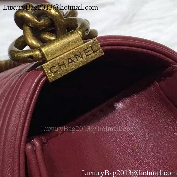 Chanel Boy Flap Shoulder Bag Original Sheepskin Leather A67088 Burgundy