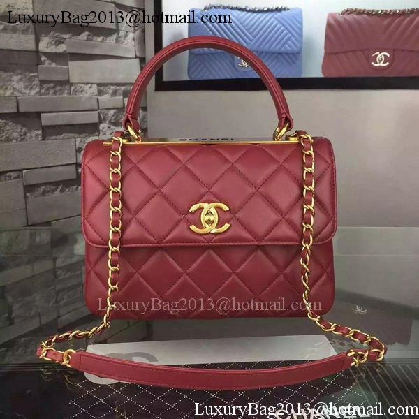 Chanel Classic Top Flap Bag Burgundy Original Leather A98079 Gold