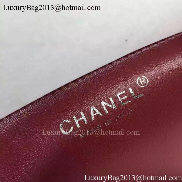 Chanel Classic Top Flap Bag Burgundy Original Leather A98079 Silver